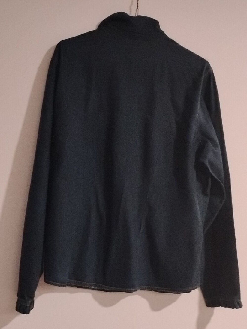 bill blass Dark Blue Ruffle Trim Button-Down Shirt - Picture 4 of 5